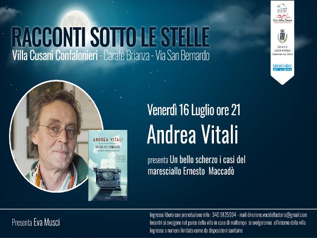 Andrea Vitali – Rassegna letteraria “Racconti sotto le stelle”