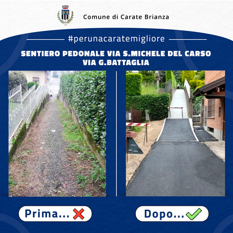 Sentiero pedonale via S.Michele del Carso - via G.Battaglia